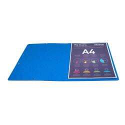 Elasticated folder without flap - embossed hard glazed mottled pressboard Scotten - A4 size - Assorted colours