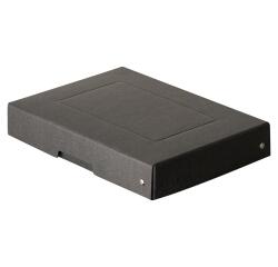 Caja de almacenamiento PureBox Negro de Exacompta A5 18 x 25 x 4 cm de alto