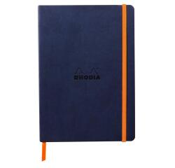 Rhodiarama carnet souple A5 160 pages papier ivoire 90 g fermeture élastique