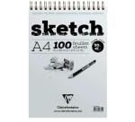 Sketch bloc spiralé 100F A4 90g - Ivoire