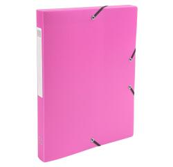 Boite de classement Exabox dos 25mm Polypropylène 7/10e Opak - A4. - Rose