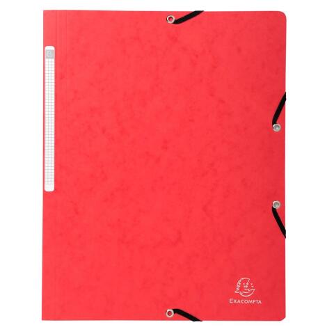 Carpeta Exacompta con gomas sin solapa cartulina lustrada 400 grs Nature Future - A4 - Rojo