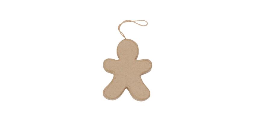 Bonhomme de pain d'épices à suspendre 8,5cm - Kraft