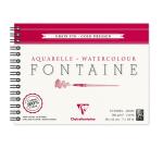 Fontaine album spiralé 12F 18x24cm 300g grain fin