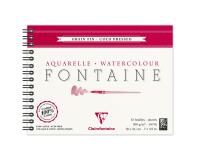 Fontaine album spiralé 12F 18x24cm 300g grain fin