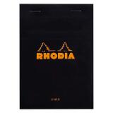 Bloc agrafé Rhodia N°13 10,5x14,8 cm 80 feuillets ligné 80g - Noir