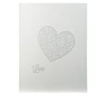 Livre d'or 100 pages blanches Harmony - 27x22 cm vertical - Blanc pailleté