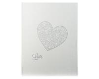 Libros de firmas HARMONY 27x22 cm - 100 páginas lisas - Blanco lentejuelado
