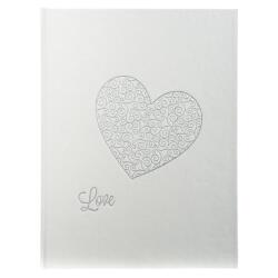 Gastenboek Harmony - 100 pagina's - 27x22cm - Glittery wit