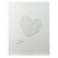 Guestbook Harmony 27x22cm 100pg Ivory - White glitter