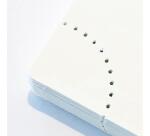 Motifs géométriques et couleurs tendance inspirés du design rétro-chic, pour un carnet agrafé qui ne passe pas inaperçu. - Visuel