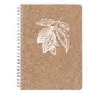 Cocoa motif, Carnet reliure intégrale A5 - 14,8 x 21 cm, 148 pages, Ligné, ass. - Cacao
