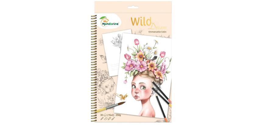 Carnet de coloriage Wild Dream - Rose beige