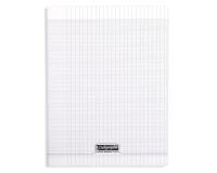 Cahier piqué 8000 POLYPRO 24x32 cm 48 pages grands carreaux 90 g - Incolore