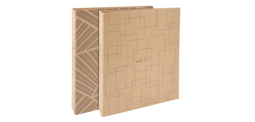 Classeur 2 anneaux cartonné Exacompte Eterneco A4 - Dos 4 cm visuels assortis