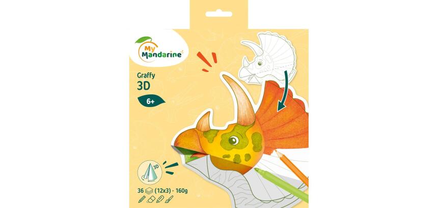 Graffy 3D, Dinosaures - Jaune