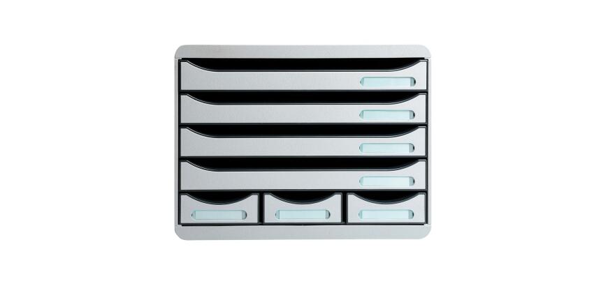 Module de classement Storebox 7 tiroirs Office - Gris lumière
