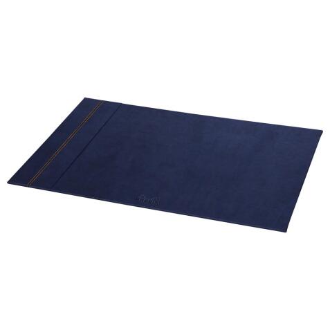 Rhodiarama sous-main rigide simili cuir italien 60x40 cm - Bleu nuit