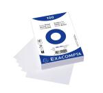 Paquet 100 fiches sous film - bristol uni non perforé 100x150mm - Blanc