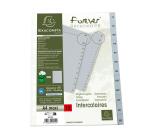 Intercalaires imprimés mensuels PP recyclé gris Janvier-Décembre - 12 positions - A4 - Gris