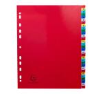 Intercalaires imprimés numériques PP couleurs 12/100e - 31 positions - A4+ - Assorties vives