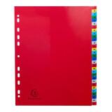Intercalaires imprimés numériques PP couleurs 12/100e - 31 positions - A4+ - Assorties vives