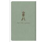 Flying Spirit piqûre textile 7,5x12cm 48 pages ligné motifs assortis papier ivoire 90g - Vert de gris