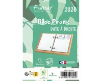 Bloc-pratic Forever recyclé date à droite 8,2 x 12 cm - 2026 - Vert