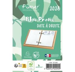 Bloc-pratic Forever recyclé date à droite 8,2 x 12 cm - 2026 - Vert