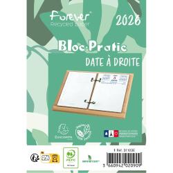 Bloc-pratic Forever recyclé date à droite 8,2 x 12 cm - 2026 - Vert