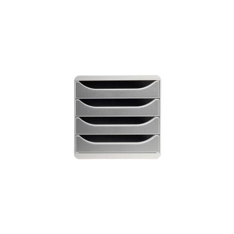 Módulo individual BIG-BOX para documentos A4 + con 4 cajones, ultra-rígido y con stop de seguridad y con stop de seguridad - OFFICE - Granito