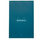 Rhodia Couleur Pad - No.20 - 21 x 21.8 cm - Seyes Ruling - 80 Sheets - Top Stapled - Peacock