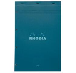 Rhodia Couleur Pad - No.20 - 21 x 21.8 cm - Seyes Ruling - 80 Sheets - Top Stapled - Peacock