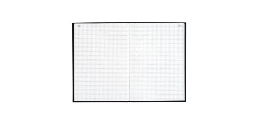 Registre 297X210 Quadrillé 200 pages foliotées - Noir toilé