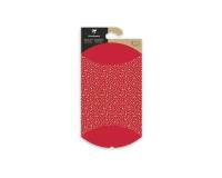 Pochette cadeau, 16x22cm, Etoiles kraft - Rouge