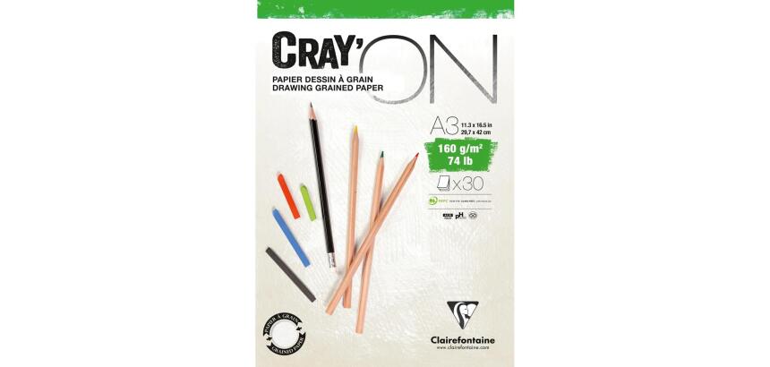 Cray'ON bloc collé 30F A3 160g