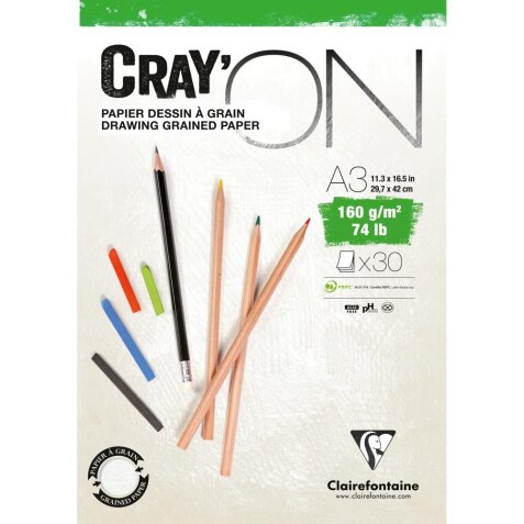 Cray'ON bloc collé 30F A3 160g