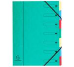 Trieur Harmonika fenêtres imprimées Véritable carte lustrée 7 compartiments - Couleurs assorties