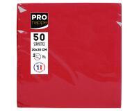 Paquet de 50 serviettes cocktail micro-gaufrées ouate 2 plis - 20x20 cm