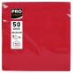 Paquet de 50 serviettes cocktail micro-gaufrées ouate 2 plis - 20x20 cm - Rouge