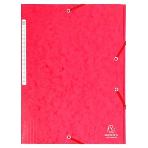 Carpeta Exacompta con gomas Maxi capacity cartulina lustrada 425 grs Nature Future - A4 - Rojo