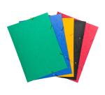 Cartella 3 lembi con elastici cartoncino lustré 600g/mq - A3 - Colori assortiti