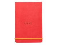 Rhodiarama Webnotepad rembordé rigide A5 192 pages ligné microperforé papier ivoire 90g fermeture élastique - Corail