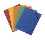 Pack de 5 Chemises à élastique sans rabats carte lustrée 355gm2 - A4 - Couleurs assorties