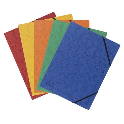 Carpetas impresas con gomas sin solapas Cartulina lustrada 355 g/m2 - Colores surtidos
