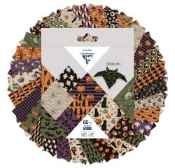 ORIGAMI, Pochette de 60 feuilles 70g/m2 au format 15x15cm - Halloween - Multicolore