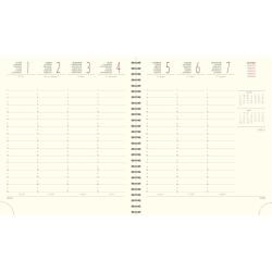 Recharge pour agenda de bureau Eurotime 18 Spiralé tranche naturelle 15 x 17 cm Janvier à Décembre 2026