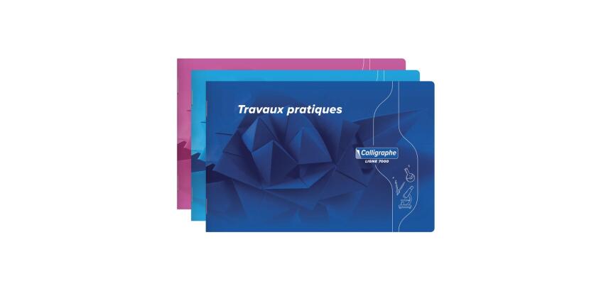 Cahier Travaux Pratiques piqué 7000 à l'italienne 24x16cm 32 pages uni 70 g - Assortis