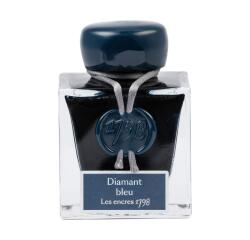 Encre 1798 à paillettes argentées - Diamant bleu