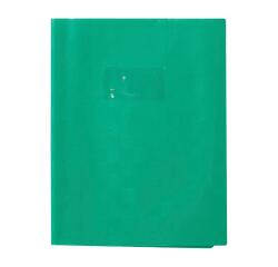 Protège-cahiers grain madras avec rabats marque-pages PVC 22/100ème 17x22 cm